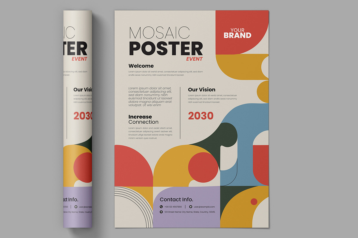 Creative Mosaic Flyer Layout, a Flyer Template by ContestDesign (Photo 3 of 3)