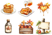 Watercolor Maple Syrup Clipart, an Illustration by Watercolor design (Thumbnail 4 of 12)