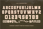 Harvest Varsity - Slab Serif Font, a Slab Serif Font by Pian45 Studio (Thumbnail 6 of 8)