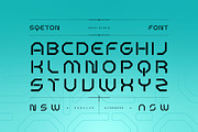 Sqeton - Mecha Stencil Display Font, a Sans Serif Font by Drizy (Thumbnail 2 of 9)
