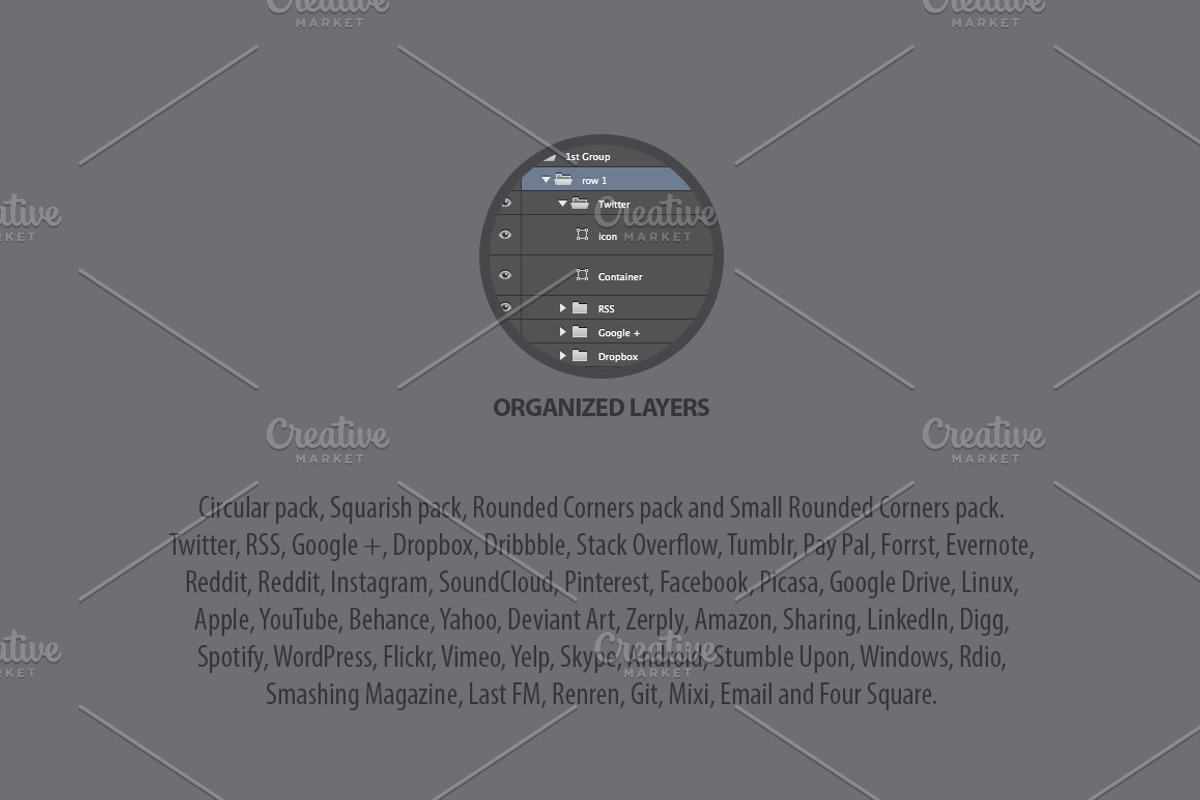 675 Social Media Icons Pack, an Outline Icon by Pixel Strawberry (Photo 4 of 4)