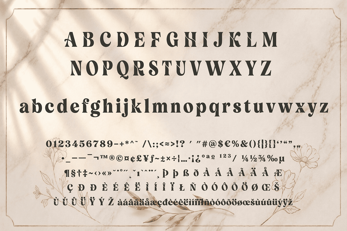 Velour Delamio Font, a Serif Font by Letterhanna Studio (Photo 2 of 11)