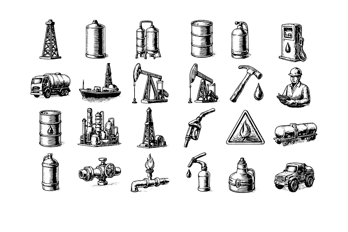 Oil Industry Illustration, an Object Graphic by nikagraphic