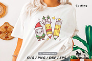 Christmas Teacher SVG PNG Bundle, an Object Illustration by Ya_ Design Store (Thumbnail 5 of 13)