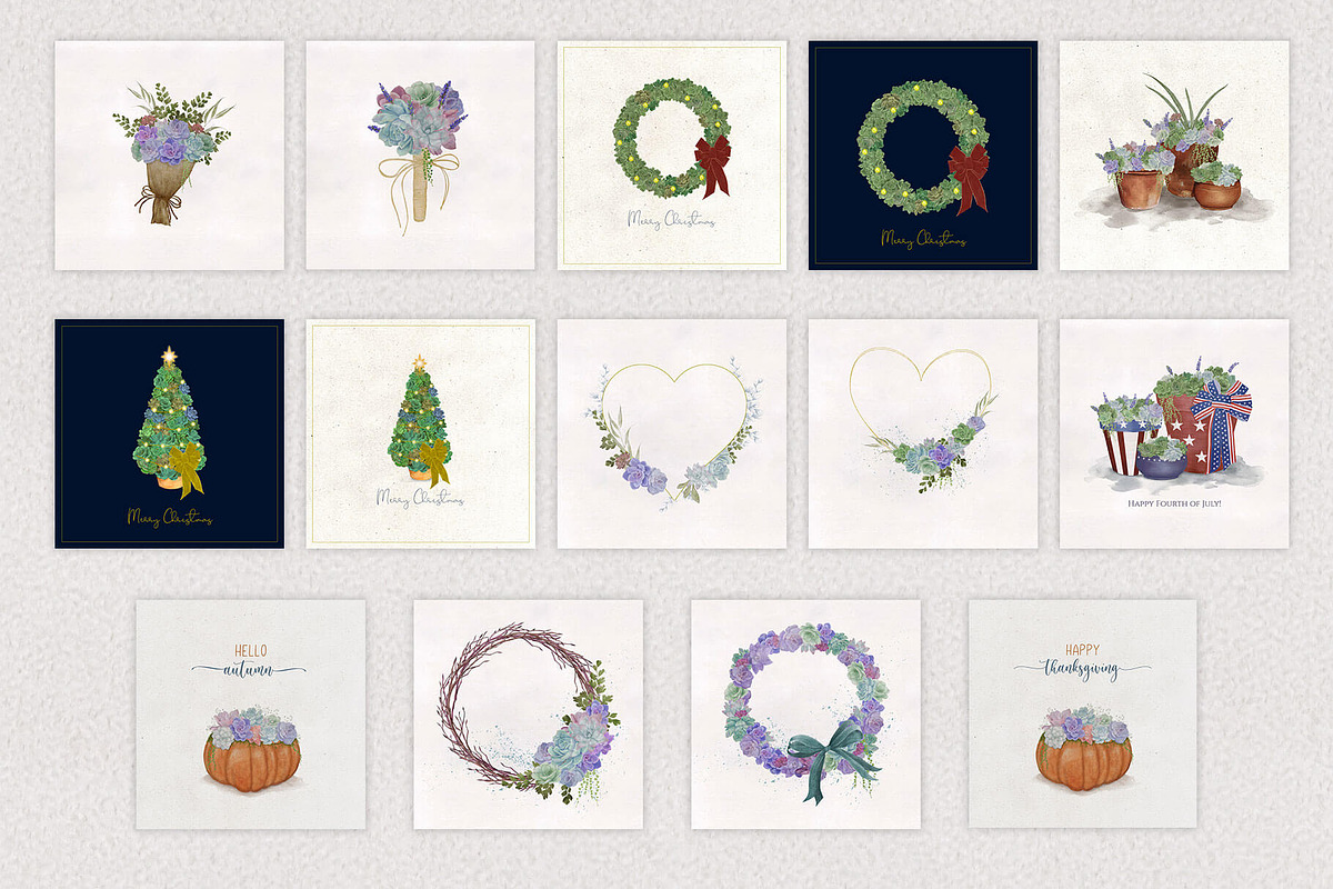Seasonal Succulents, a Seasonal Illustration by Maggie Stilwell Design (Photo 12 of 13)