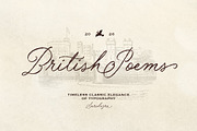 British Poems - Old Handwritten Font, a Script Font by Sarid Ezra (Thumbnail 1 of 11)