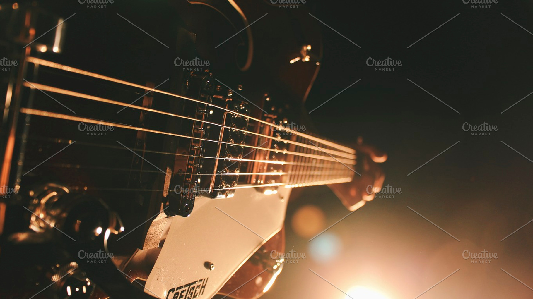 Vintage Guitar Stock Photo