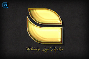 Gold Logo Photoshop Mockup, a Product Mockup by Andrew Skoch Design