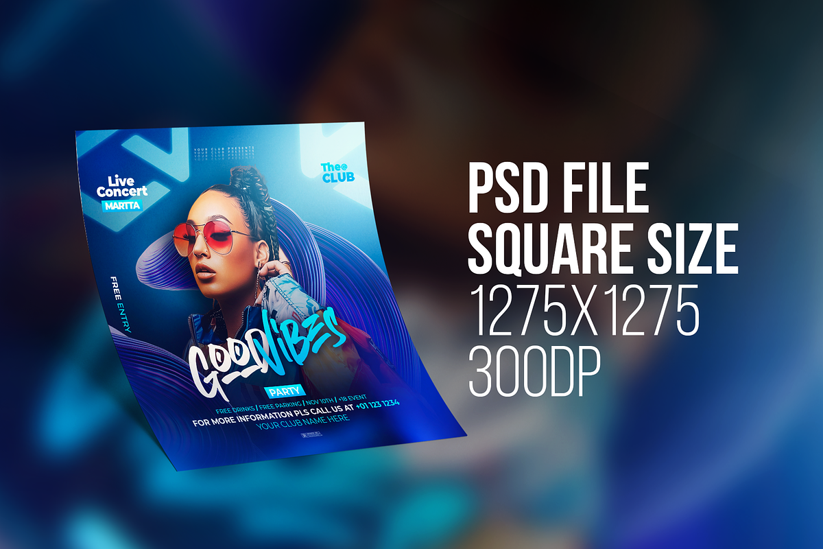 Good Vibes Flyer Template, a Social Media Template by FAS-DESIGN (Photo 3 of 4)