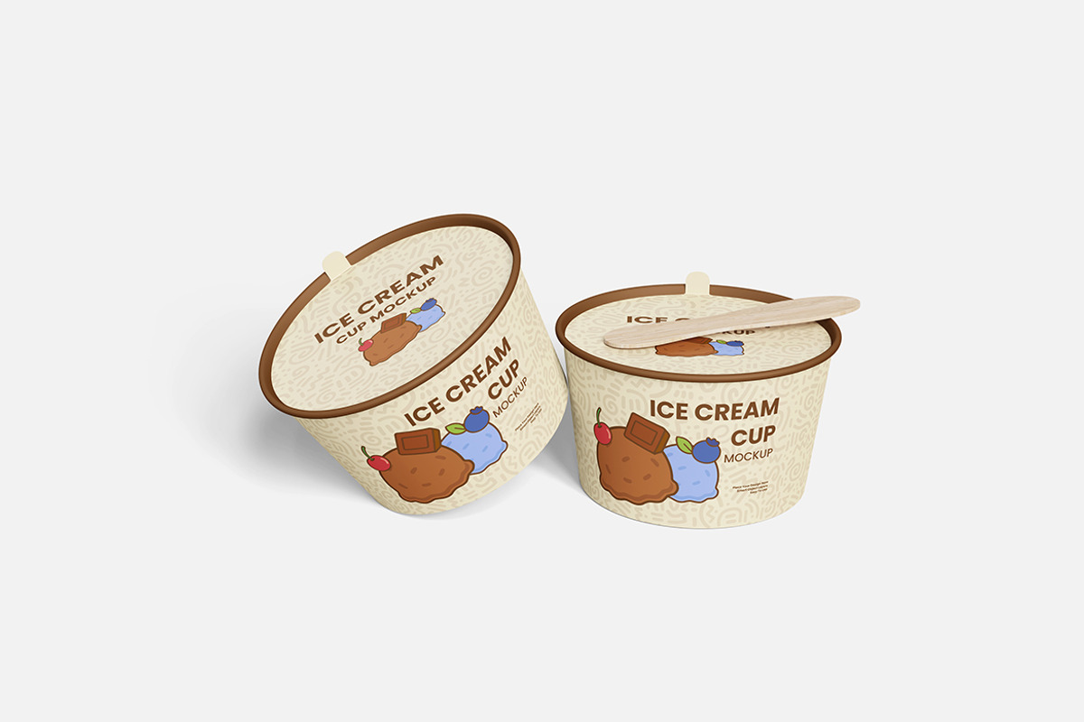 Ice Cream Cup Mockup, a Product Mockup by MrLetters (Photo 4 of 5)