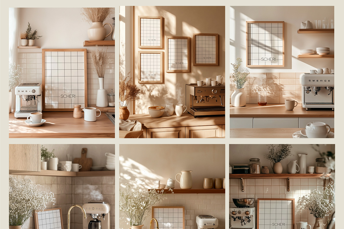 RUSTIC KITCHEN | Frame mockup set, a Household Mockup by SCHÉRI (Photo 14 of 14)