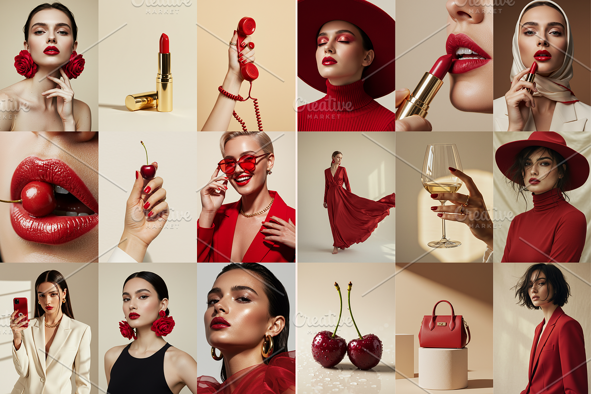 RED luxury aesthetic stock photos, a Beauty & Fashion Photo by My Template Studio (Photo 2 of 12)