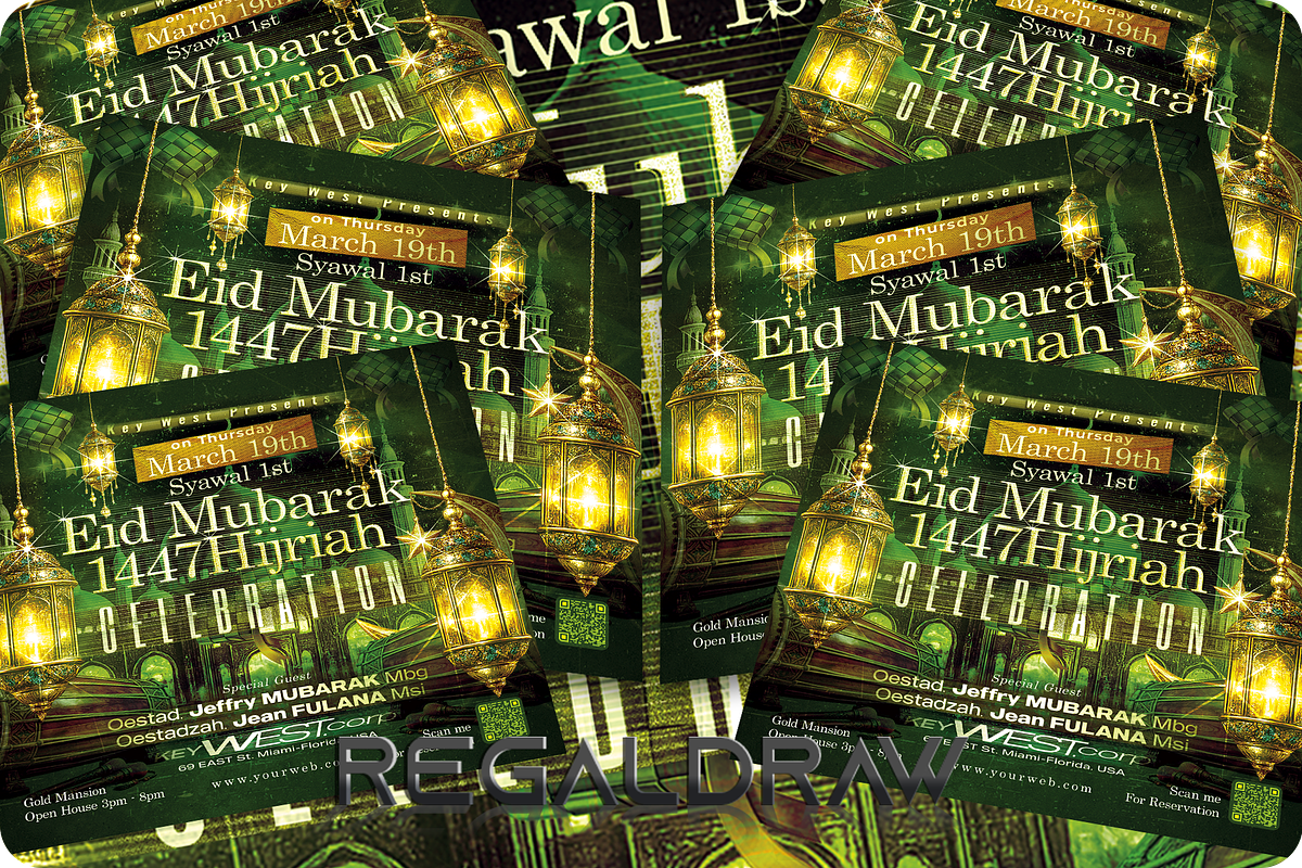 Eid al-Fitr Day Event Flyer, a Flyer Template by regalDRAW (Photo 4 of 4)