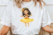 Hawaiian Hula Girls Watercolor Clipa, an Illustration by CraftArtStudio (Thumbnail 4 of 6)