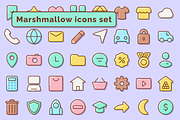 Marshmallow icons, an Outline Icon by Amazing Custom Icons (Thumbnail 1 of 6)
