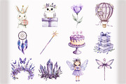 Fairy Birthday Clipart, an Illustration by Design Market (Thumbnail 5 of 5)