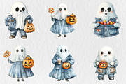 Halloween Blue Denim Ghost Clipart, a Seasonal Illustration by Rose Art (Thumbnail 3 of 4)