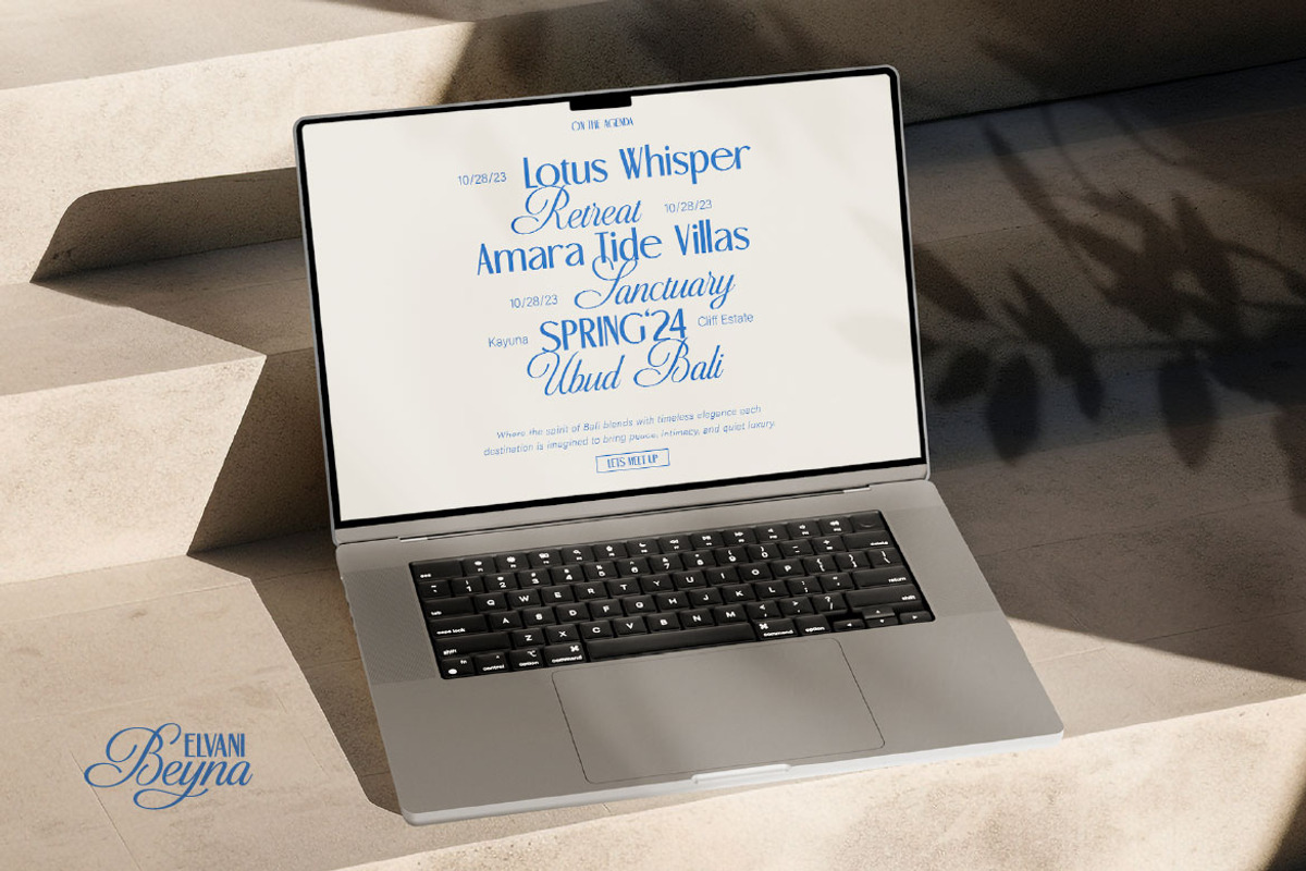 Beyna Elvani - Elegant Sans & Script, a Script Font by Burntilldead (Photo 8 of 12)