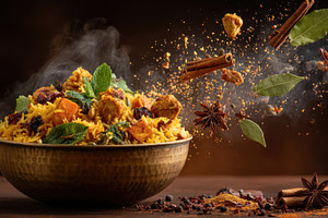Aromatic Chicken Biryani Spices Flyi, a Photo by Pixeness Studio