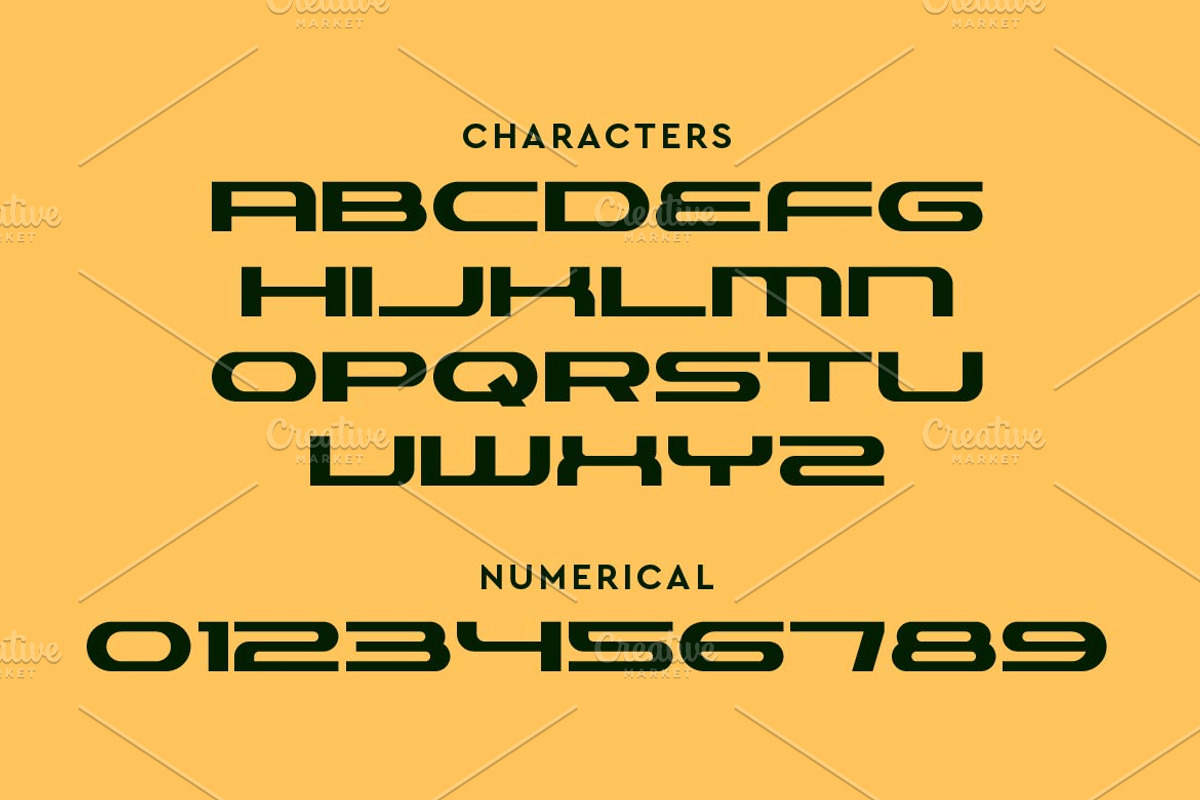 Powero Futuristic Font, a Sans Serif Font by Artiveko (Photo 2 of 4)