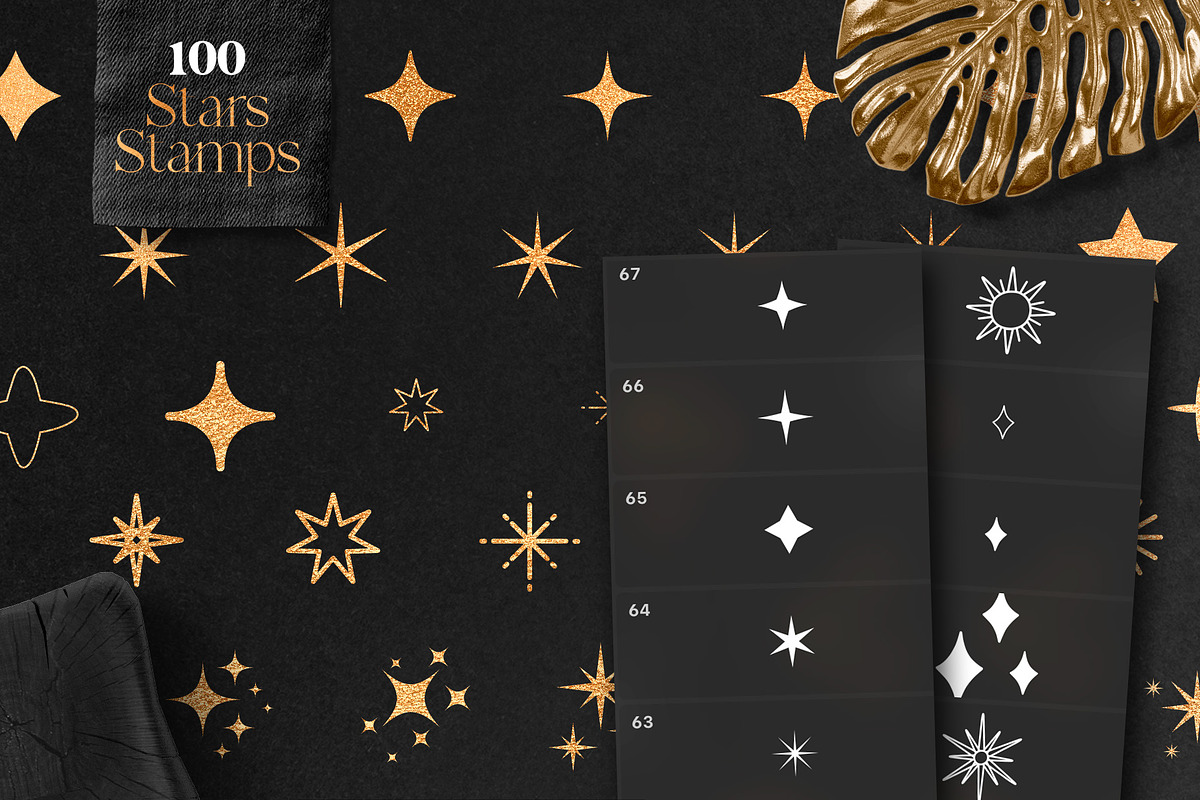 100 Procreate Stars Stamps, a Brush Add-On by RadekBroz (Photo 5 of 7)