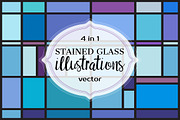 STAINED GLASS Illustrations, a Texture Graphic by ekaart (Thumbnail 3 of 5)