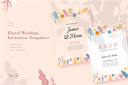 Floral Wedding Invitation Template V, a Flyer Template by AM studio (Thumbnail 2 of 2)