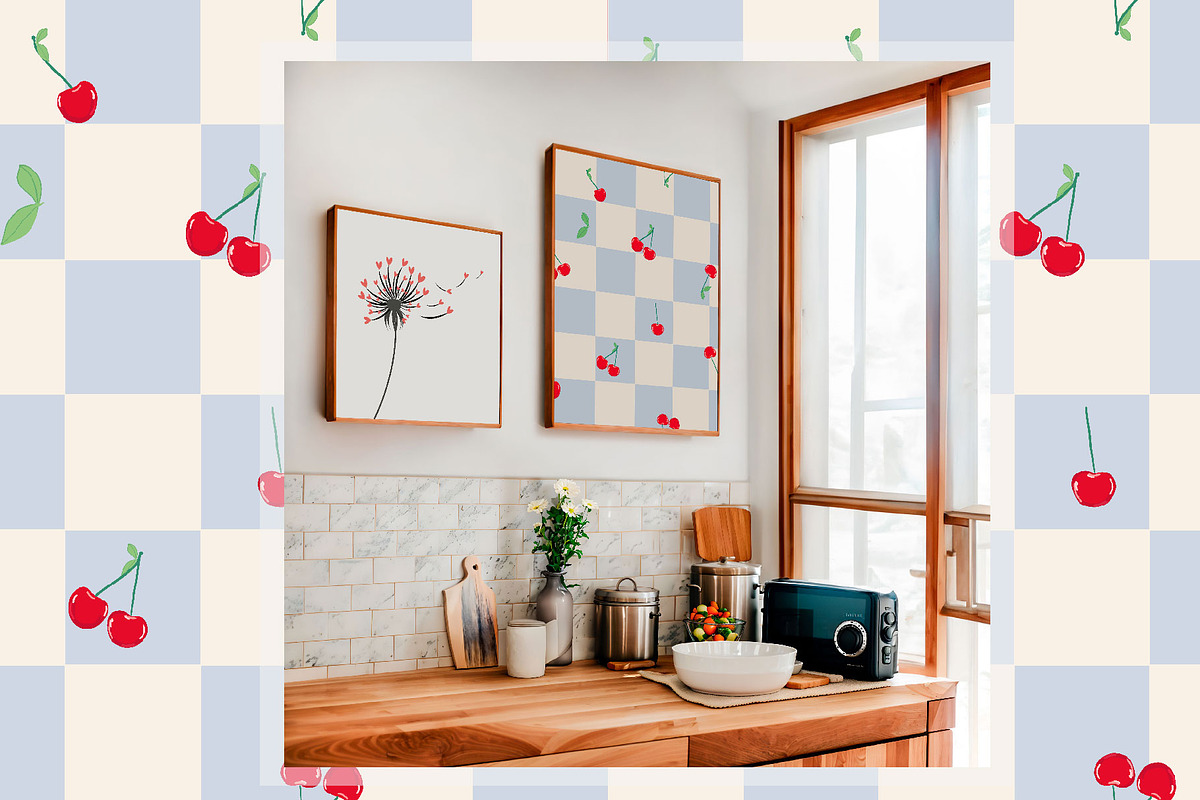 Gingham & Ditsy Floral Patterns, a Pattern Graphic by gulsengunel (Photo 8 of 23)