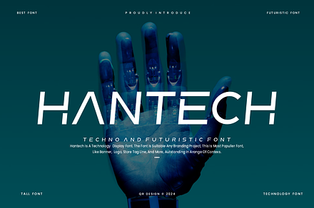 Hantech Font, a Sans Serif Font by QR Design Studio