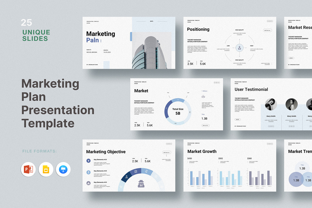 Marketing Plan Presentation Template, a Presentation Template by Dream-Lab (Photo 1 of 8)