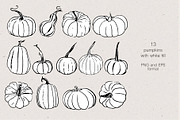 Pumpkins. Graphic collection, an Object Graphic by Vera●Suleimanova (Thumbnail 11 of 14)