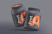 Floating Matte Protein Jar Mockup, a Packaging Mockup by DesignRushMarket (Thumbnail 2 of 2)