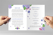 Purple Floral Funeral Program Flyer, a Flyer Template by BrandPacks (Thumbnail 2 of 8)