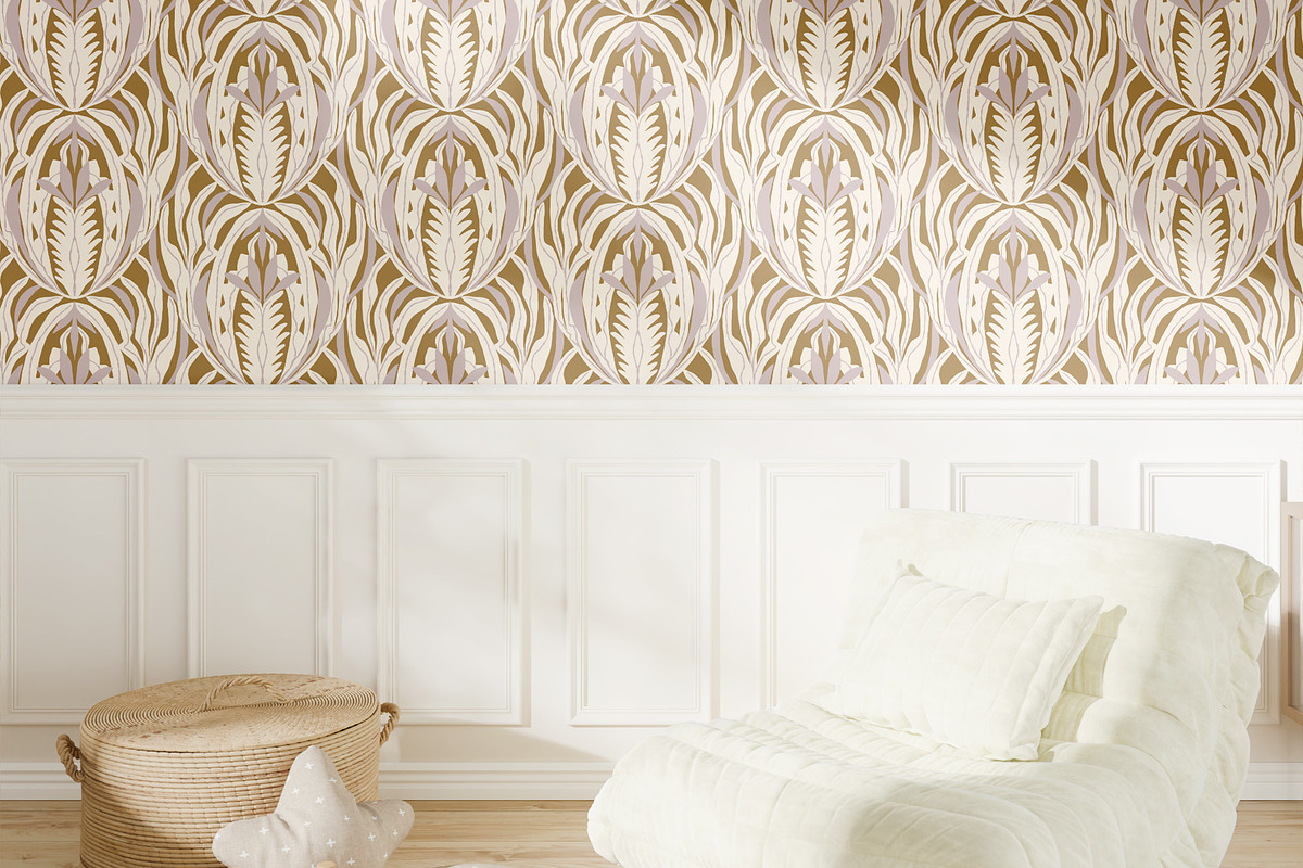 Motif Leaves Wallpaper, a Wallpaper Graphic by Bloomart Studio (Photo 5 of 7)