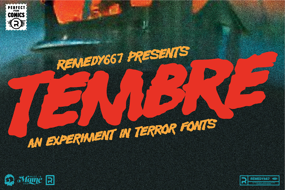 Tembre - Retro Horror Font, a Font by Remedy667 (Photo 1 of 8)