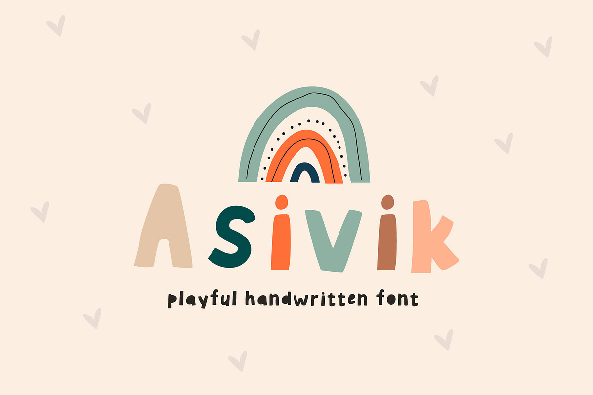 Handwritten cutout font ASIVIK, a Font by Ashiya Pixel (Photo 11 of 11)