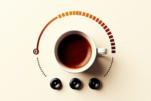 Coffee cup simulating an intensity m, a Food & Drink Photo by Perpis
