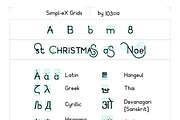 Simpl-eX [Sans Serif Font+Grid+TPL], a Sans Serif Font by 103cia (Thumbnail 2 of 5)