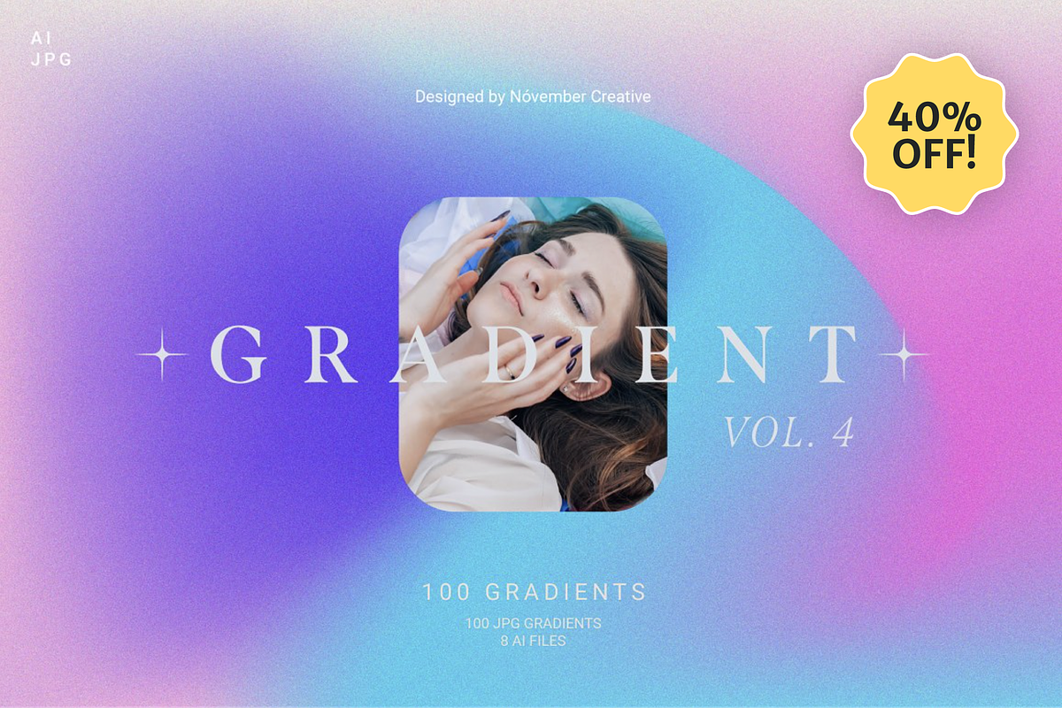 100 Aesthetic Gradient Backgrounds, a Background Graphic by TheFisherCreative (Photo 1 of 15)