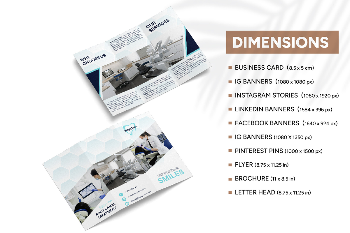 Dentist Branding Kit Canva Template, a Social Media Template by Branding by Kellsey (Photo 4 of 6)