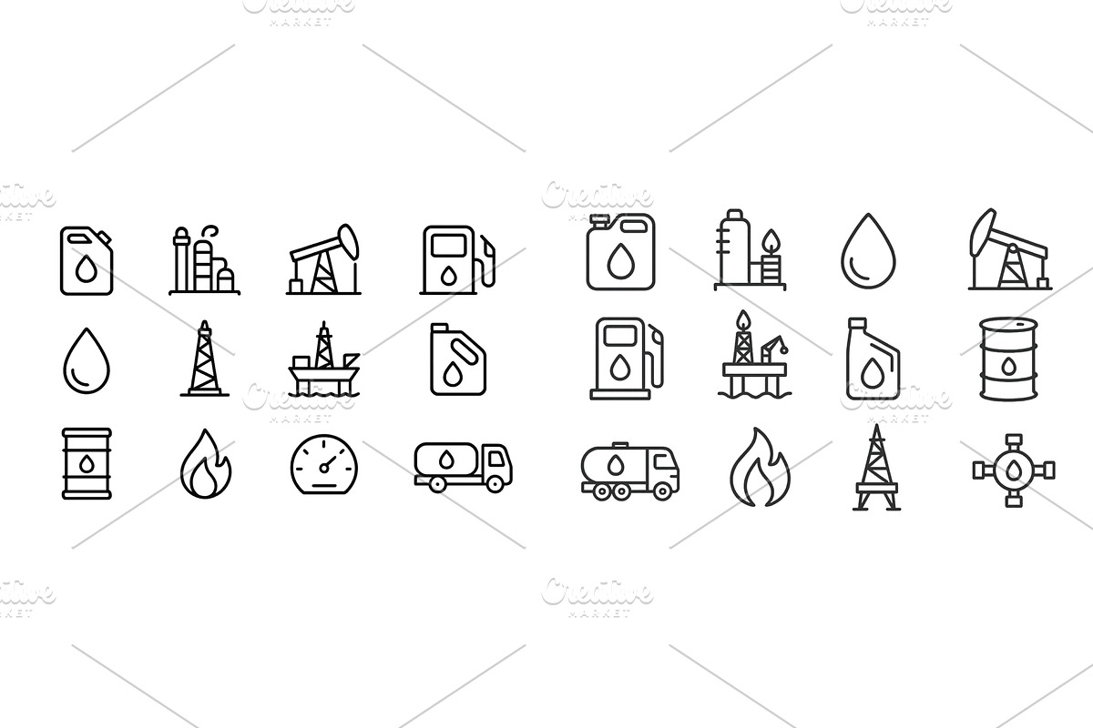 Oil and gas industry symbols, an Illustration by ZinetroN