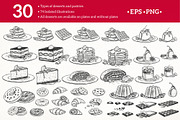 Desserts Sketchy illustrations, a Food Illustration by Sonya Illustrations (Thumbnail 6 of 9)