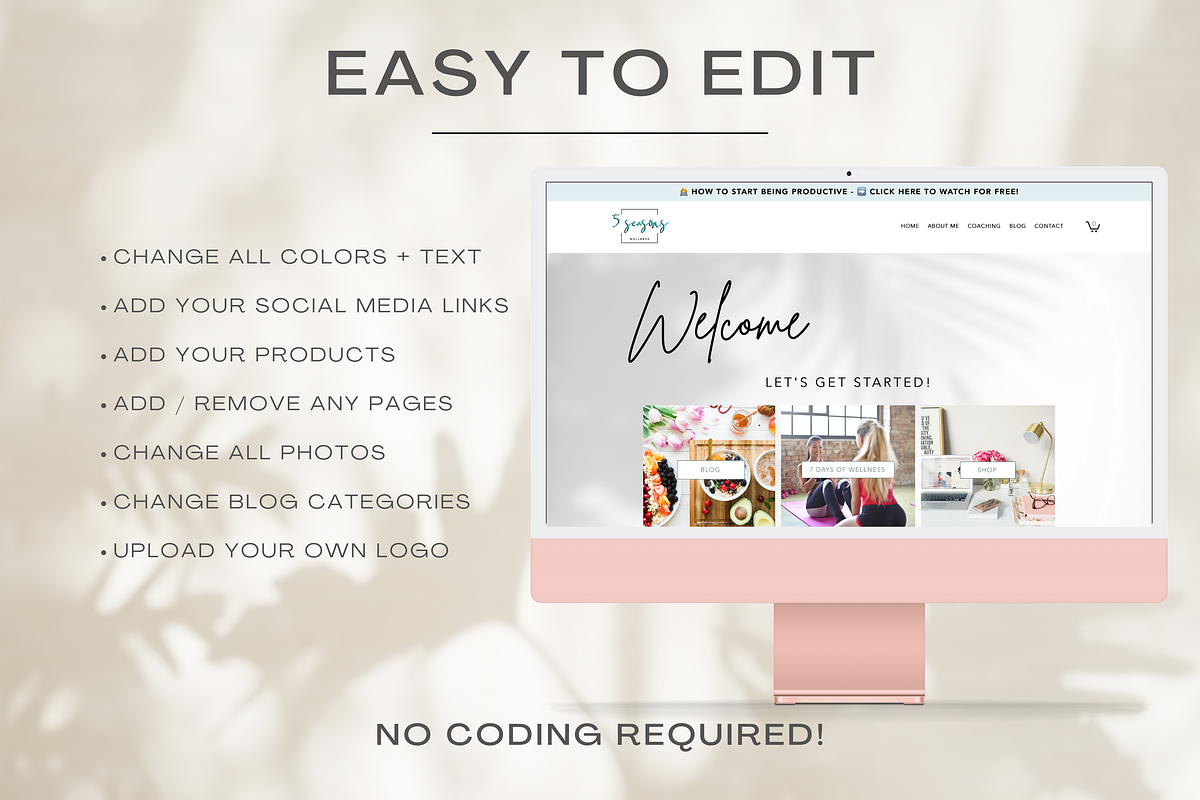 Coaching Website Design Template, a Websites & App Template by Cosmic Design (Photo 4 of 9)
