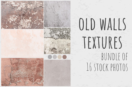 Old walls textures - photo bundle