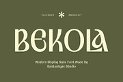 Bekola Modern Display Font, a Serif Font by RantautypeStudio (Thumbnail 1 of 17)