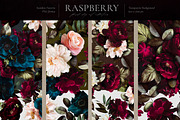 Raspberry Floral Clip Art Collection, an Object Graphic by Eclectic Anthology (Thumbnail 5 of 12)