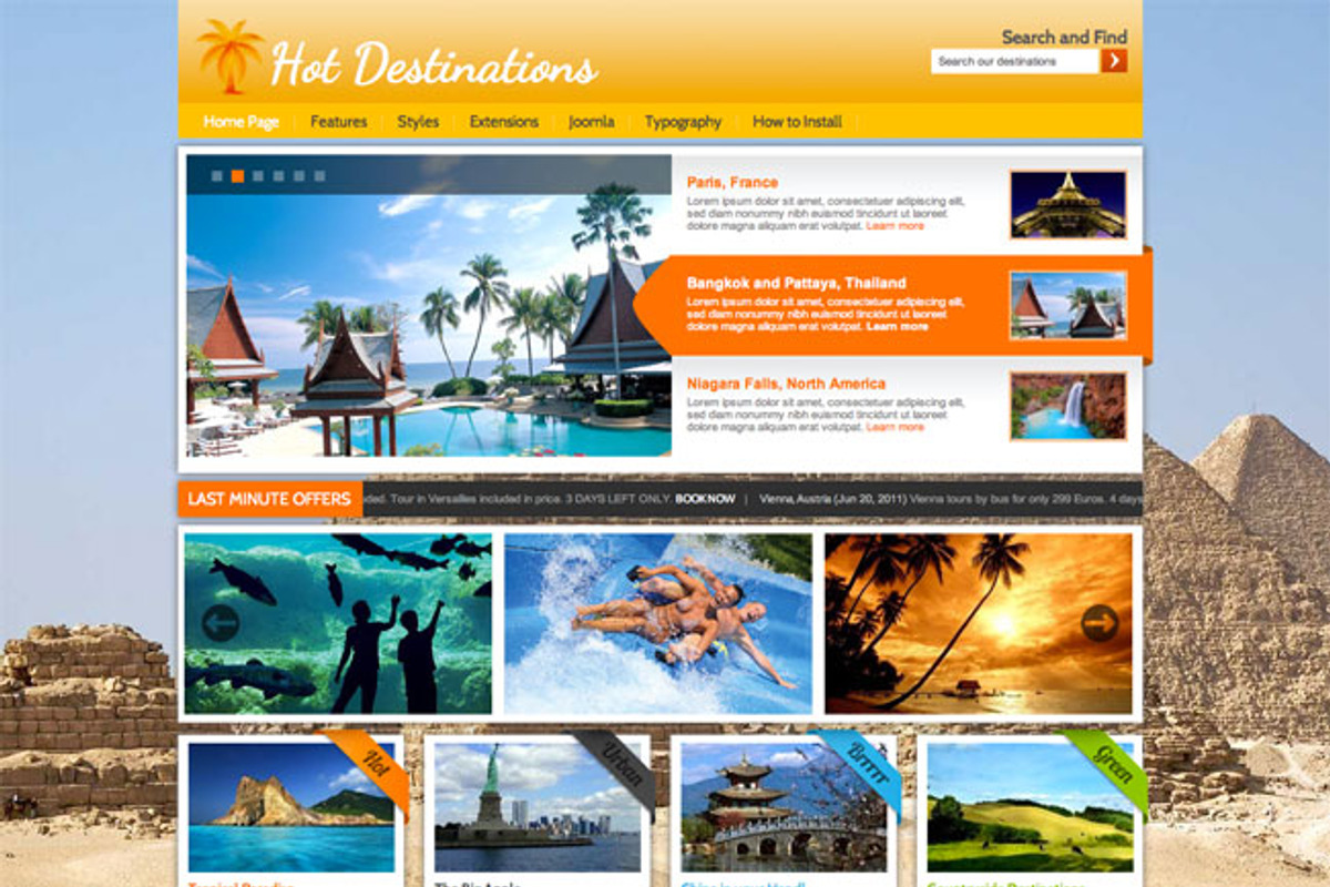 Hot Destinations, a WordPress Template by hot-themes (Photo 1 of 4)