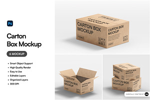 Carton Box Mockup, a Packaging Mockup by SLAB! Design