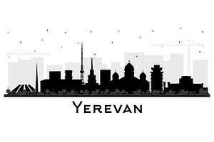 Yerevan Armenia City Skyline.