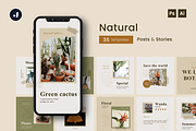 Natural Instagram Template, a Social Media Template by Jump Studio (Thumbnail 1 of 7)